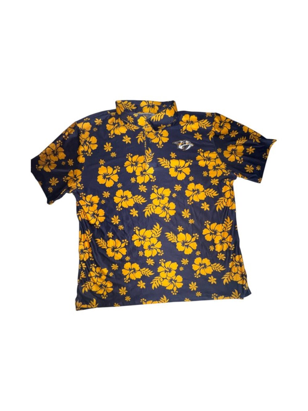 Nashville Predators Hawaiian Shirt Size L - Floral Design